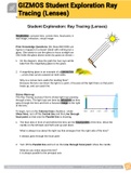 Exam (elaborations) GIZMOS Student Exploration Ray Tracing 