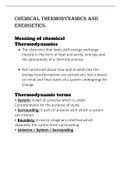 CHEMICAL THERMODYNAMICS AND ENERGETICS