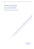 Management accounting: Voorbeeld examenvragen & antwoorden 2020-2021