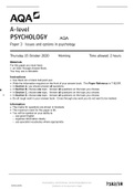 A-level PSYCHOLOGY Paper 3 Issues and options in psychology R Downloaded by: ibrahim03naqvi | ibrahim03naqvi@gmail.com Distribution of this document is illegal AQA