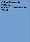 Walden University NURS 6521 NURS-6521-MIDTERMEXAM