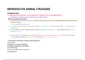 Grade 12 IEB: Reproductive Animal Strategies 