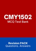 CMY1502 Exam PACK 2023: The Complete Solution with Questions and Answers (Updated)