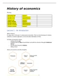 History of economics samenvatting colleges deel 1 