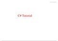 C# tutorial