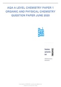 AQA A LEVEL CHEMISTRY PAPER 1 ORGANIC AND PHYSICAL CHEMISTRY QUESTION PAPER JUNE 2020