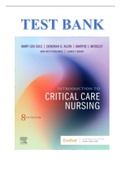 TEST BANK FOR INTRODUCTION TO CRITICAL CARE NURSING, 8TH EDITION, MARY LOU SOLE, DEBORAH KLEIN, MARTHE MOSELEY, ISBN: 9780323641937, ISBN: 9780323749732