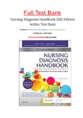 Nursing Diagnosis Handbook 12th Edition Ackley Test Bank