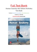 Human Anatomy 6th Edition McKinley Test Bank