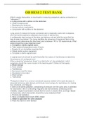 HESI MATERNITY QUESTIONS & ANSWERS, HESI MATERNITY 2 TEST BANK, HESI MATERNITY ALL PRACTICE QUESTIONS, Maternity HESI 1,2 Test Bank (Summer 2020) Questions, Answers & Rationale, A Guide,OB HESI 2 TEST BANK / OB HESI 2 TEST BANK:LATEST SPRING 2021