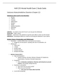 NUR 255 Mental Health Exam 2 Study Guide/NUR 255 Mental Health Exam 2 Study Guide.