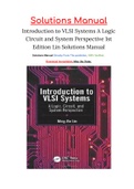 Introduction to VLSI Systems A Logic Circuit and System Perspective 1st Edition Lin Solutions Manual