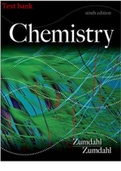 Test Bank For Chemistry Zumdahl 9th edition