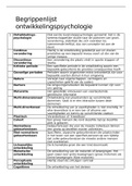 Begrippenlijst ontwikkelingspsychologie (uitgebreid)