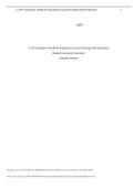 C229 Community Health & Population-Focused Nursing Field Experience C229 Community Health & Population-Focused Nursing Field Experience Paper; Western Governors University/C229 Community Health & Population-Focused Nursing Field Experience Paper; Western 