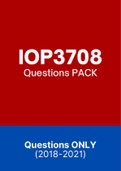 IOP3708 - Exam Questions PACK (2018-2021)