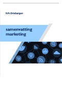 Volledige samenvatting Marketing Hoofdstuk 1 tm 3 + 8 en 9 (IVA tentamen. 1)