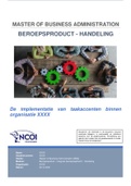 NCOI MBA Beroepsproduct Handeling cijfer 8 incl. beoordeling