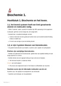 Samenvatting Biochemie 1 21/22 - HC aantekingen met het boek. 