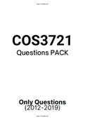 COS3721 - Exam Questions PACK (2012-2019)