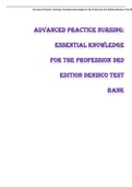 Advanced Practice Nursing: Essential Knowledge for the Profession 3rd Edition Denisco Test Bank | 2022 update 100% correct