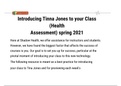 Introducing Tinna Jones to your Class (Health Assessment) spring 2021
