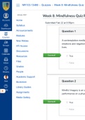 Exam (elaborations) NR 103 Week 8 Mindfulness Quiz (GRADED A+) Questions and Answers | 100% CORRECT. Question: A contemplation meditation can be an effective way to release the negative emotions and negative self-talk that may be causing stress and anxiet