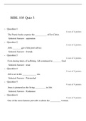 BIBL-105-Quiz-3 (Set 1) Verified and Correct Answers