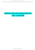 MEDICINE MED SURG MANAGEMENT OF CARE - QUESTIONS.