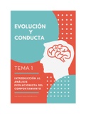 Apuntes Tema 1 de Evolución y Conducta