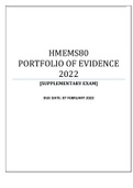 HMEMS80 POE 2022 - SUPPLEMANTARY EXAM GUIDE