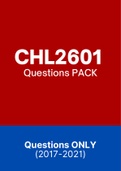CHL2601 - Exam Questions PACK (2017-2021)