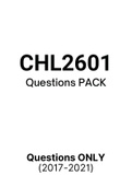 CHL2601 - Exam Questions PACK (2017-2021)