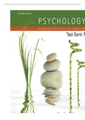 Test Bank for Psychology: Modules for Active Learning, 12th Edition, Dennis Coon, John O. Mitterer all expected exam questions with answers 2021-2022