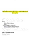 Health Assessment Module 10 GI Renal Nutrition 2021-2022.