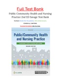 Public Community Health and Nursing Practice 2nd ED Savage Test Bank