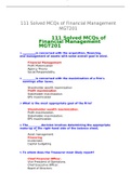 111 Solved MCQs of Financial Management MGT201(Answers are in red)