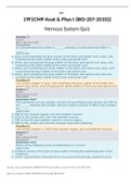 Exam (elaborations) Answers Nervous System Quiz BIO 207- Georgia Military College Answers Nervous System Quiz BIO 207- Georgia Military College/Answers Nervous System Quiz BIO 207- Georgia Military College/Answers Nervous System Quiz BIO 207- Georgia Mili