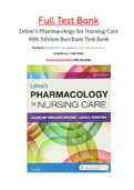 Lehnes Pharmacology for Nursing Care 10th Edition Burchum Test Bank