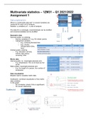 Summary Multivariate Statistics