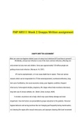 FNP NR511 Week 2 Snapps Written assignment|2020/2021|Graded A+|