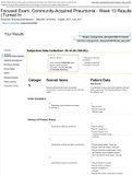 Focused Exam: Community-Acquired Pneumonia - Week 13 Results | Turned In Advanced Pharmacotherapeutics nurs_615