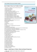 Burns Pediatric Primary Care 7th Edition Maaks Starr Brady Test Bank Chapter 1-46|Complete Guide A+