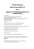 ATI 3 Topic Descriptors Basic Care and Comfort & Assistive divices.