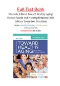 Ebersole & Hess’ Toward Healthy Aging: Human Needs and Nursing Response 10th Edition Touhy Jett Test Bank