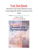 Beckmann and Ling’s Obstetrics and Gynecology 8th Edition Casanova Test Bank