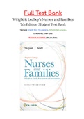 Wright & Leahey’s Nurses and Families 7th Edition Shajani Test Bank