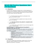 NCLEX-RN Practice Questions Set 3 (75 Questions)