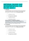 ARTERIAL BLOOD GAS INTERPRETATION FOR NCLEX QUIZ 2 - ARTERIAL BLOOD GAS ...