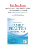 Family Practice Guidelines 5th Edition Cash Glass Mullen Test Bank